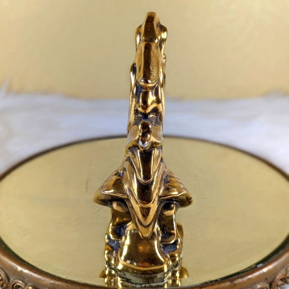 Ceramic Rooster Studio Art Vintage Gold Encrusted MCM Cir 1950's or 60's - Picture 6 of 7